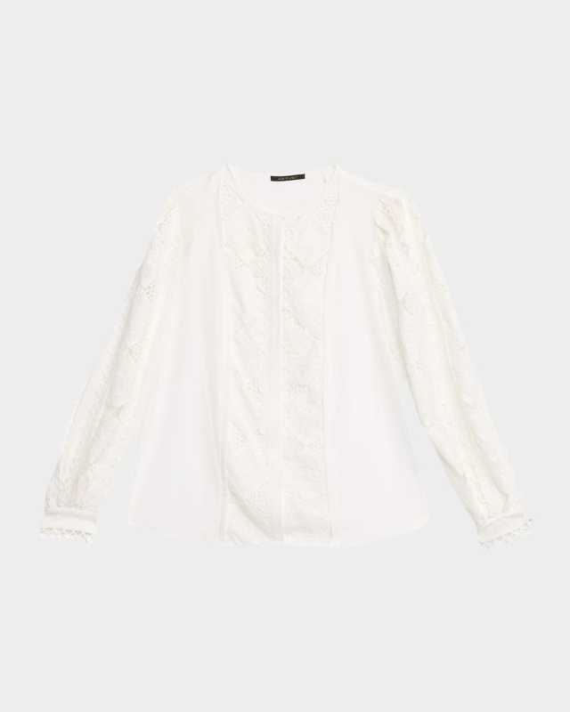 Novi Lace-Embellished Blous